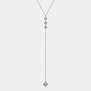 1.3 Carat Moissanite 925 Sterling Silver Drop Necklace