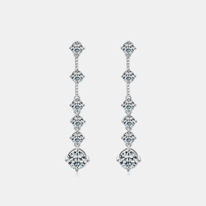 4 Carat Moissanite 925 Sterling Silver Earrings