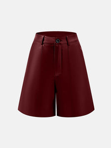 PU Leather High Rise Shorts