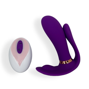 Triple Stimulation Vibrator - Purple Remote Vibrator - Remote Vibe | VV
