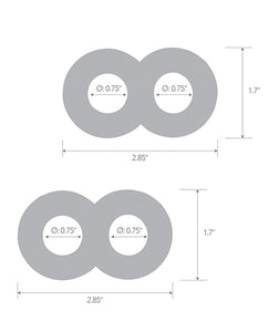 Blue Line C & B Dual Cock & Ball Stamina Enhancement Ring - Jelly Blue Pack Of 2