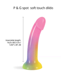 Love To Love Silicone Dildolls Stargazer - Gradient Rainbow W/glitter