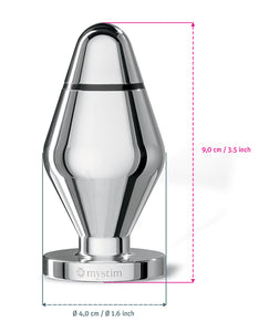 Mystim Little John Buttplug Small Aluminum - Silver