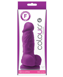 Colours Pleasures 4" Dong W/balls & Suction Cup