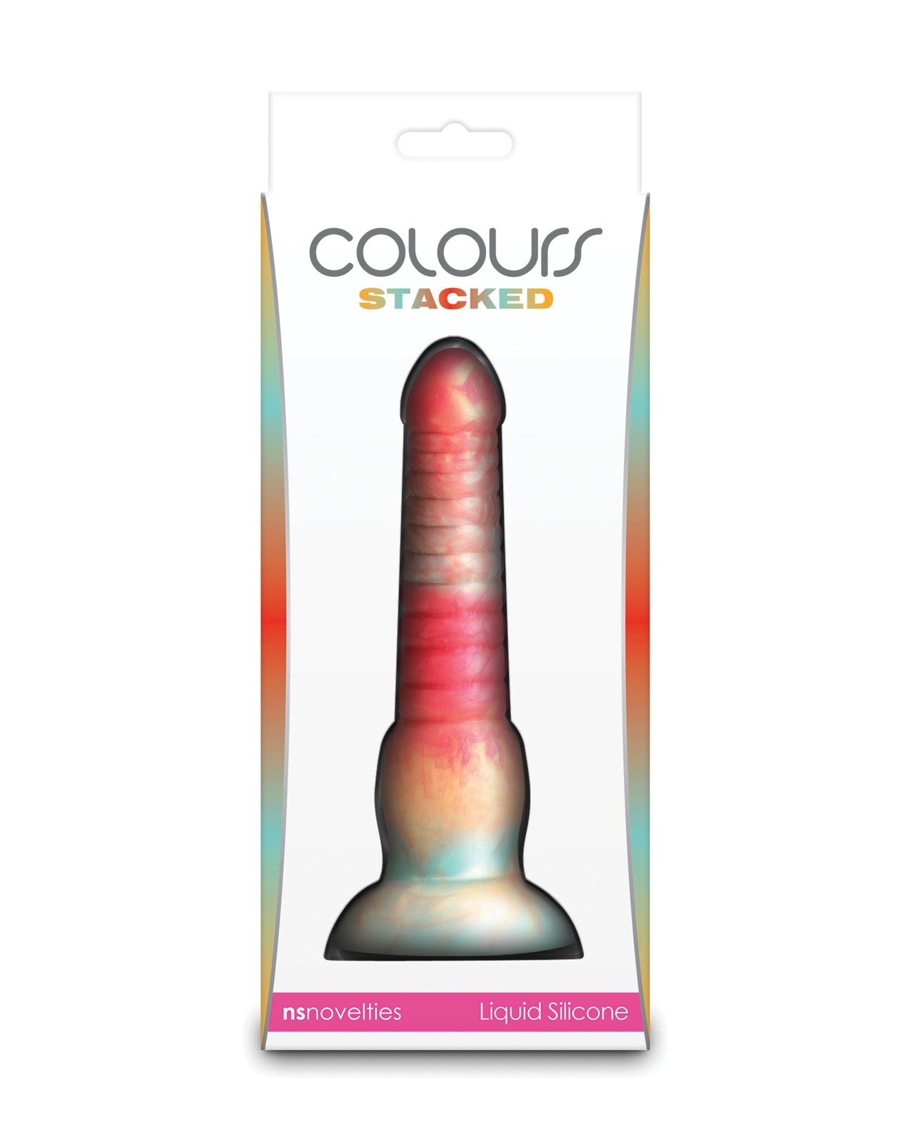 Colours Stacked 6" Dildo - Pink/Blue