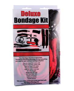 Plesur Deluxe Bondage Kit - Black/red