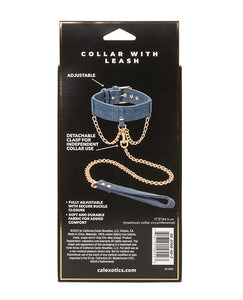 Ride 'em Premium Denim Collection Collar W/leash