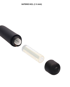 Shots Ouch Urethral Sounding Silicone Vibrating Bullet Plug W/beaded Tip - Black
