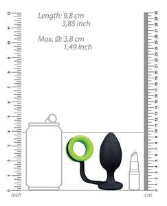 Shots Ouch Butt Plug W/cock Ring - Glow In The Dark