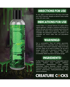 Creature Cocks - Creature Slime Water-Based Lubricant - 8oz