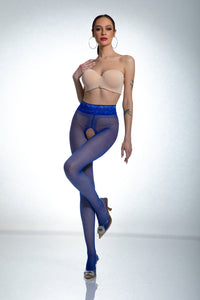 Open Crotch Pantyhose 20DEN Hip Gloss Very Peri-3