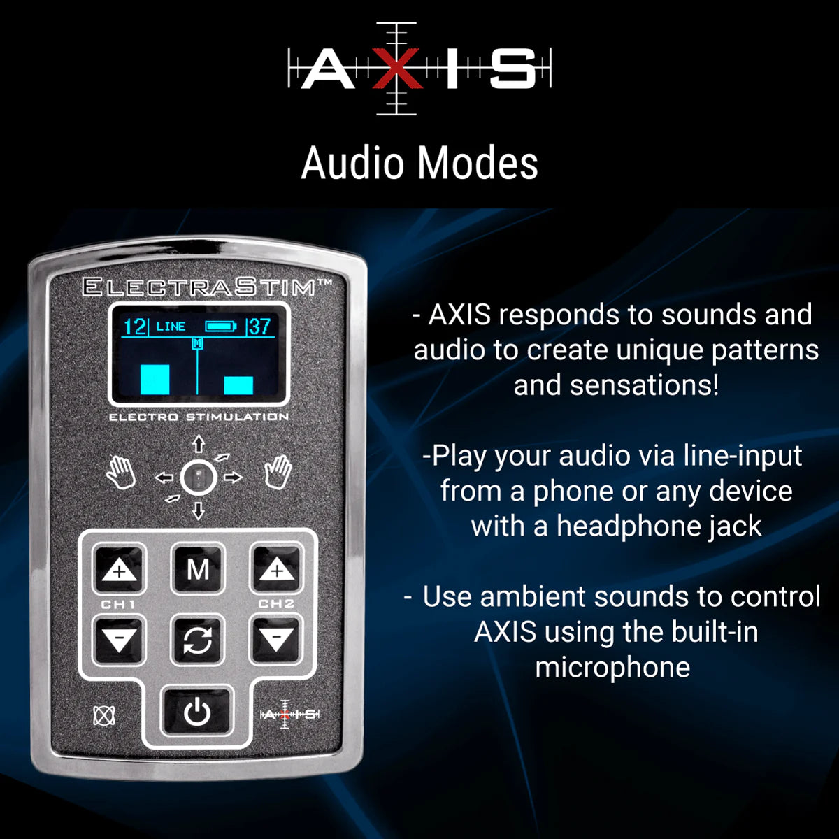 Electrastim Axis Em200 Luxury Electro Stimulator - Black/silver