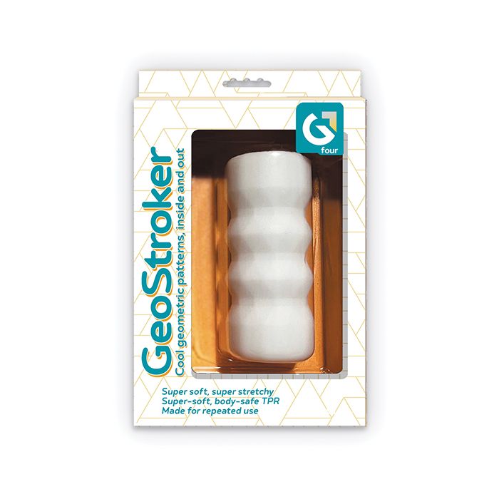 GeoStroker Four 5" Ultra-Soft Stroker - White