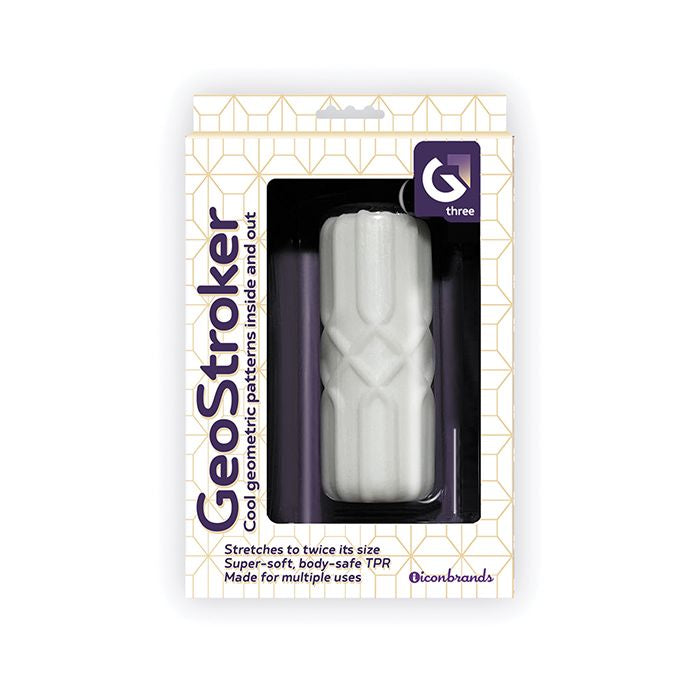 GeoStroker Three 5" Ultra-Soft TPR Stroker - White