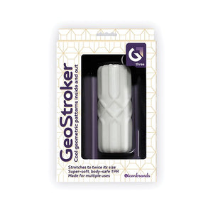 GeoStroker Three 5" Ultra-Soft TPR Stroker - White