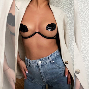 Invisible Mesh Demi Cup Bra Kinga Lou Kiss Me-1
