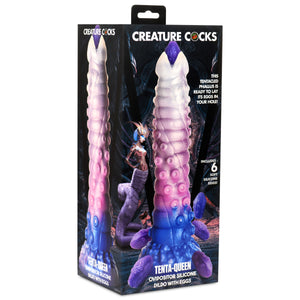 Tenta-queen Ovipositor Silicone Dildo With Eggs