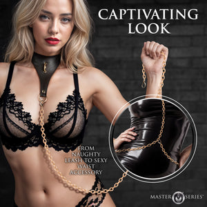 Captivate Collar With Body Chain - Black