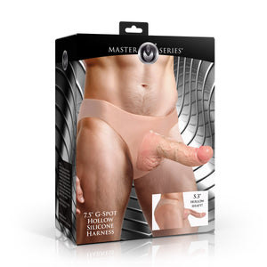 7.5" G-spot Hollow Silicone Strap-on