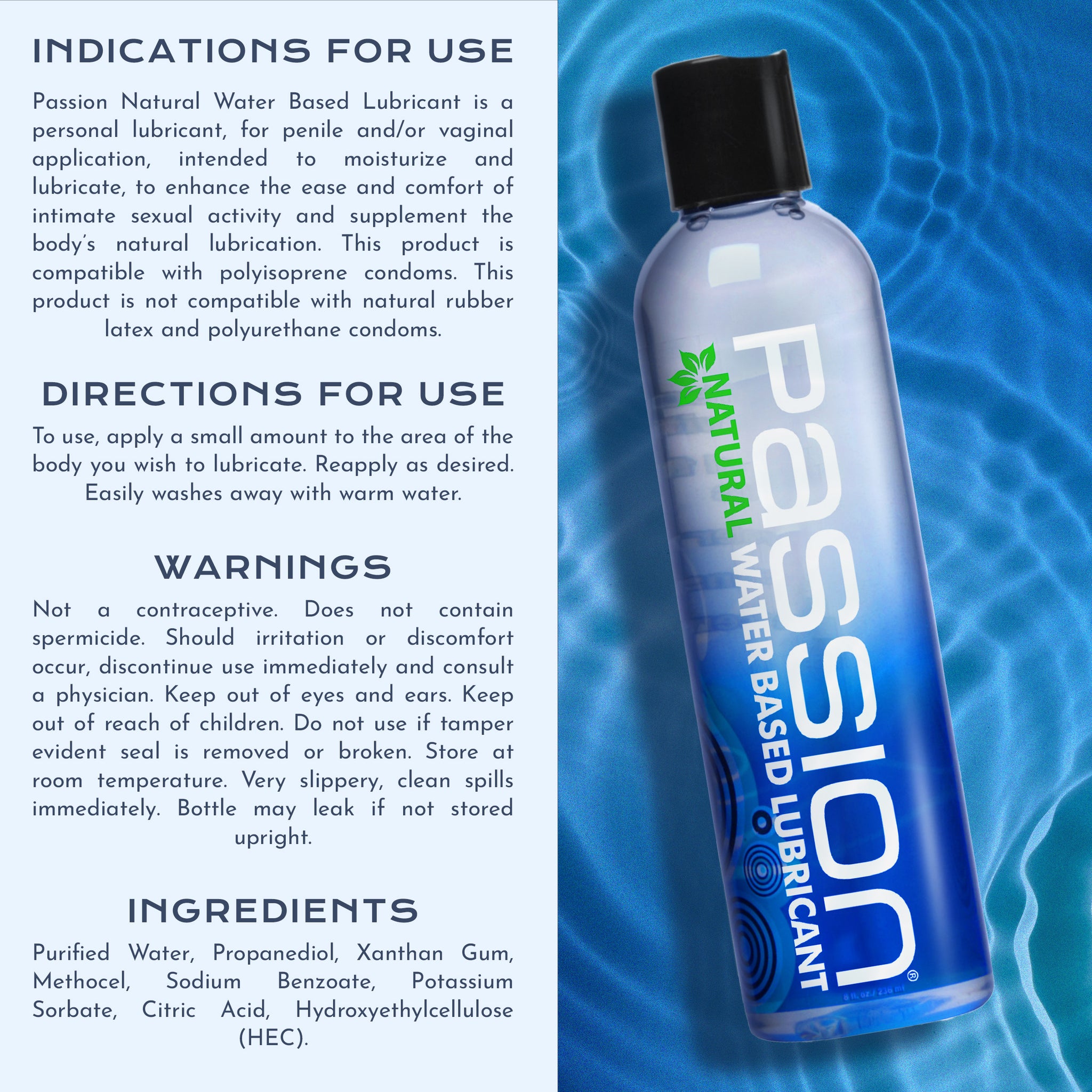 Passion Natural Water-based Lubricant