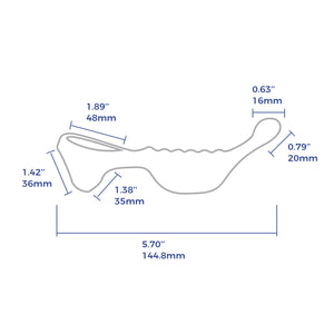 Underquaker Perineum Massager with adjustable three-way cock ring