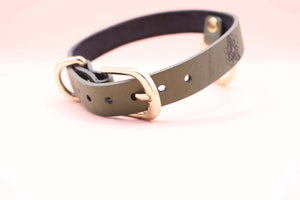 Leather Choker Bee Pattern BDSM - Discreet Bondage Jewelry