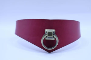 BDSM Leather Choker Collar with D-Ring  BDSM Submissive Collar