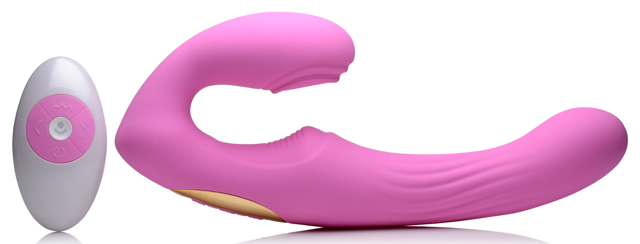 15x U-pulse Silicone Pulsating And Vibrating Strapless Strap-on With Remote