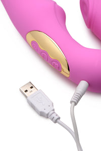 15x U-pulse Silicone Pulsating And Vibrating Strapless Strap-on With Remote