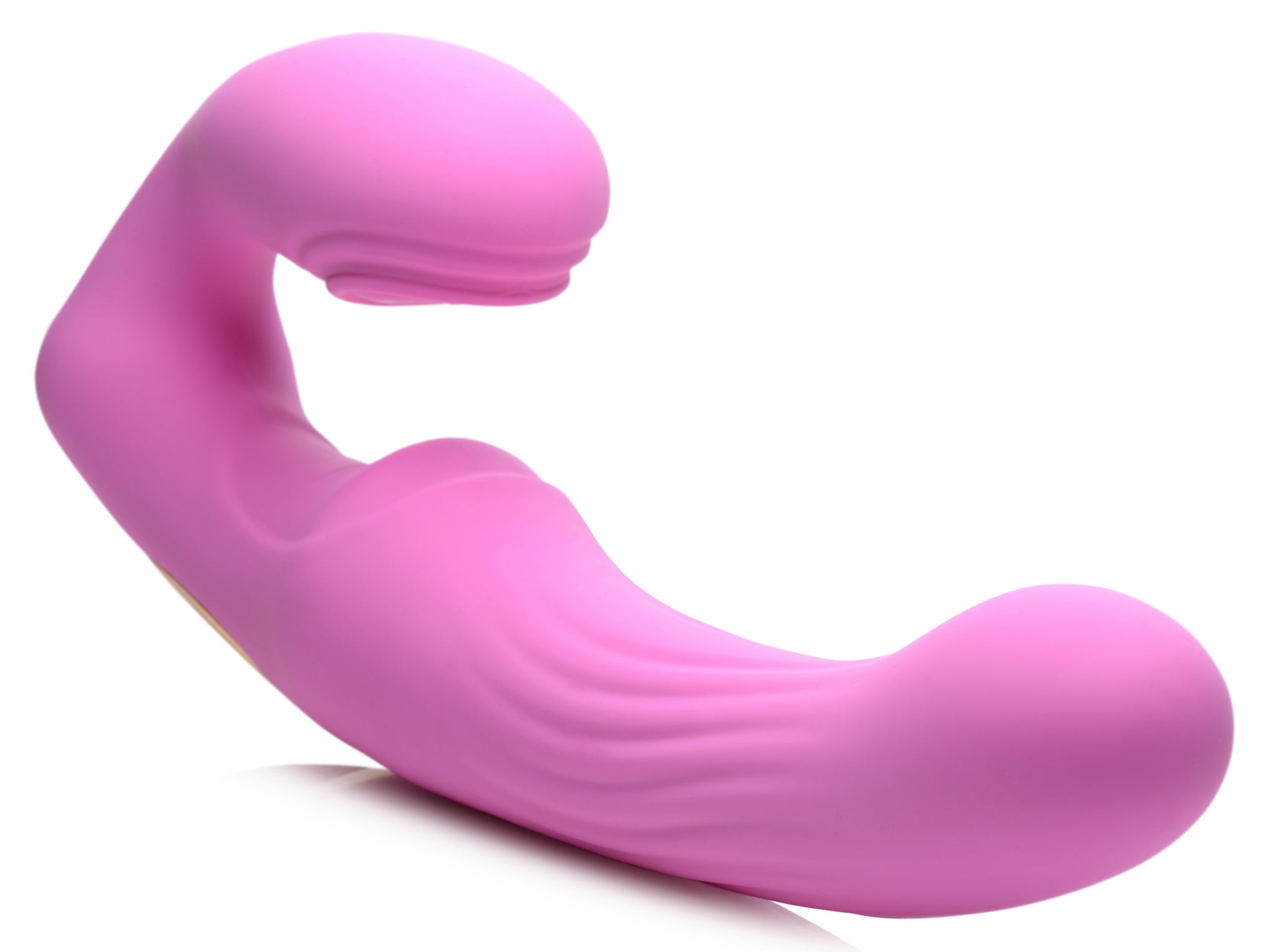 15x U-pulse Silicone Pulsating And Vibrating Strapless Strap-on With Remote