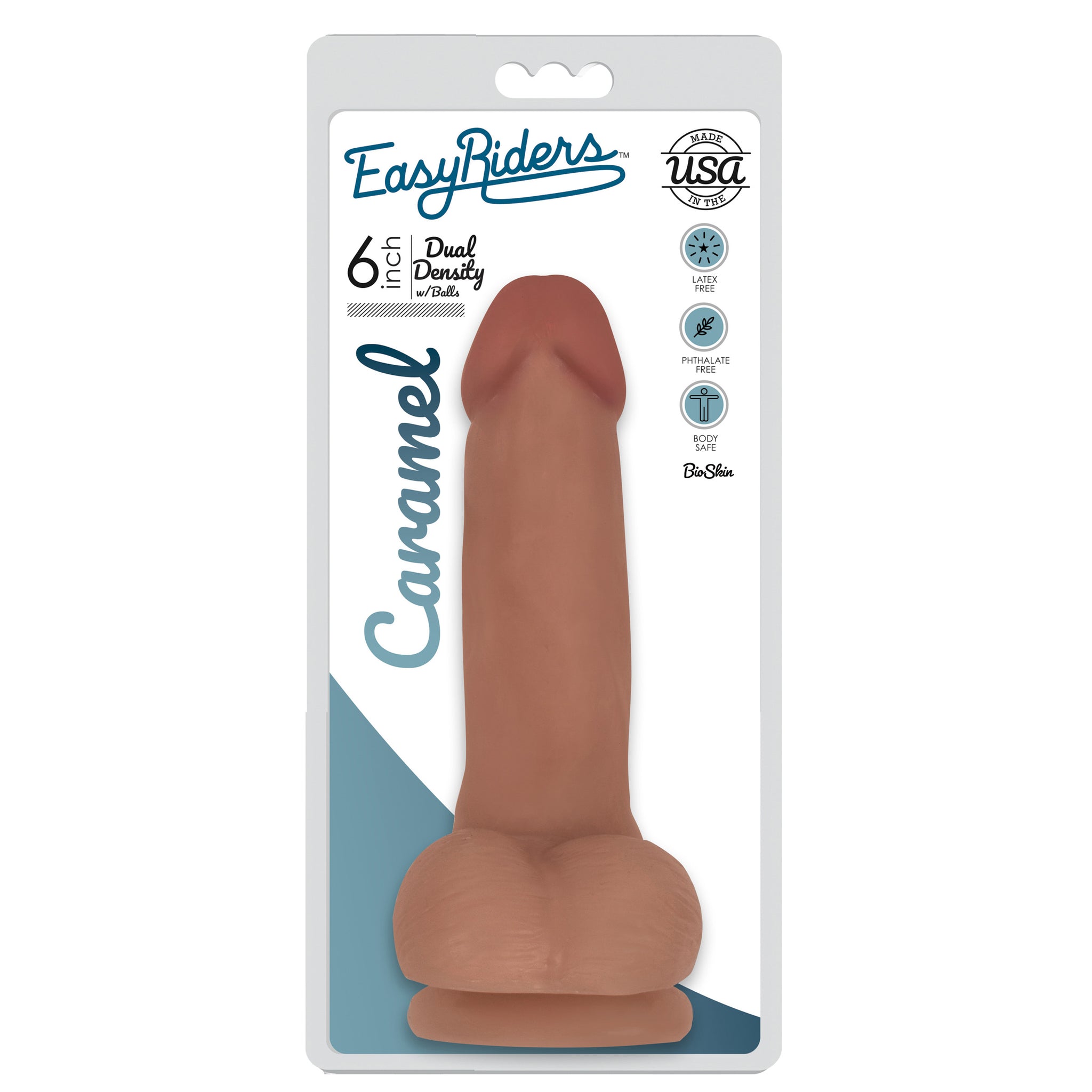 Easy Riders 6 Inch Dual Density Dildo With Balls